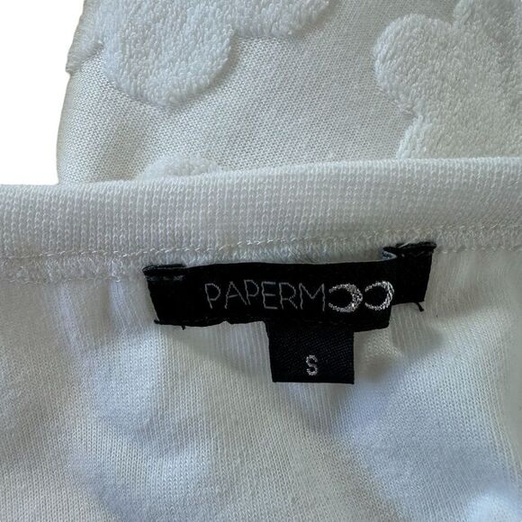 Papermoon Daisy Pattern Terry Cloth Bodycon Mini Dress, Small - Picture 6 of 8